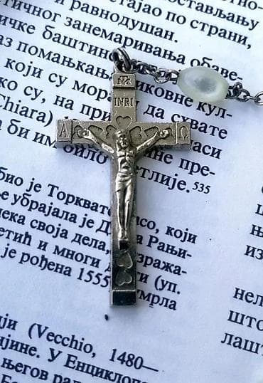 Antikne brojanice staklene perle Raspeće krst ogrlica Italy. Antikna at lalafo.rs — 3 Antikne brojanice staklene perle Raspeće krst ogrlica Italy. Antikna — 3
