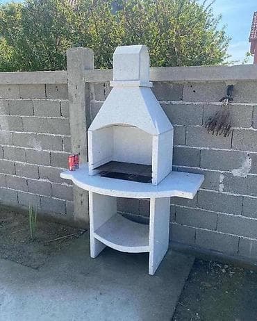 Betonski Roštilj – Beli Teraco + Rešetka Elegantan spoj estetike i na lalafo.rs — 1 Betonski Roštilj – Beli Teraco + Rešetka Elegantan spoj estetike i — 1