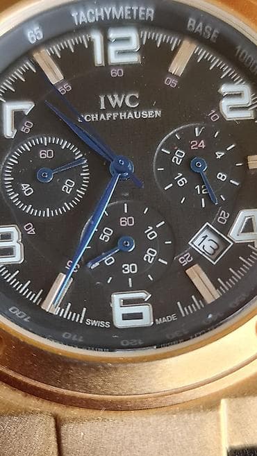 IWC Schaffhausen hronograf ručni sat - Kućište u zlatnom tonu sa na lalafo.rs — 1 IWC Schaffhausen hronograf ručni sat - Kućište u zlatnom tonu sa — 1