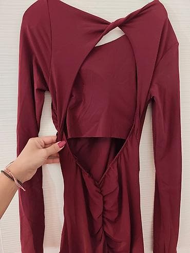 NOVO.Duga elegantna haljina u boji bordo vina - Model: duga haljina sa na lalafo.rs — 5 NOVO.Duga elegantna haljina u boji bordo vina - Model: duga haljina sa — 5