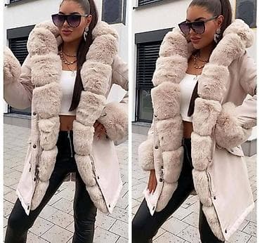 Ženska zimska parka sa krznom – bež/puđ boje - Dugi model sa na lalafo.rs Ženska zimska parka sa krznom – bež/puđ boje - Dugi model sa