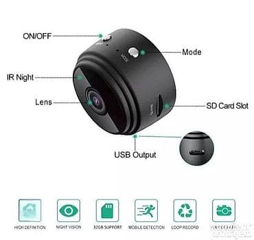 WiFi sigurnosna mini kamera sa magnetom Mini bežična IP WiFi kamera na lalafo.rs — 2 WiFi sigurnosna mini kamera sa magnetom Mini bežična IP WiFi kamera — 2
