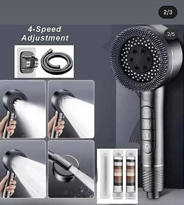 Ručna tuš ruža sa filterom i 4 funkcije - Ugrađen filter za na lalafo.rs — 1 Ručna tuš ruža sa filterom i 4 funkcije - Ugrađen filter za — 1