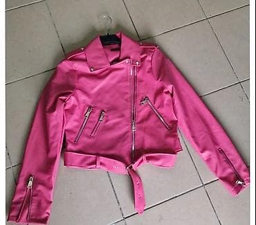 Ženska kratka jakna – biker stil, jarko roze Veličina S i M - na lalafo.rs Ženska kratka jakna – biker stil, jarko roze Veličina S i M -