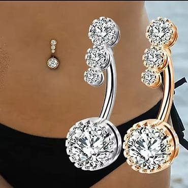 Pirsing od celika sa 3d kristalima. Novo. • •napomena: pre slanja at lalafo.rs — 1 Pirsing od celika sa 3d kristalima. Novo. • •napomena: pre slanja — 1