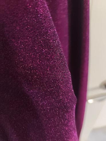 Duga haljina na bretele, bordo-ljubičasta sa metalik sjajem. - Kroj at lalafo.rs — 4 Duga haljina na bretele, bordo-ljubičasta sa metalik sjajem. - Kroj — 4