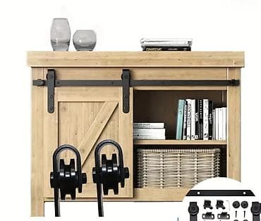 Set okova za klizna vrata (barn door stil) – 183 cm / 72 in - na lalafo.rs — 1 Set okova za klizna vrata (barn door stil) – 183 cm / 72 in - — 1