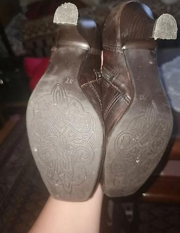 Ženske kožne čizmice na štiklu – braon - Materijal: prirodna koža na lalafo.rs — 7 Ženske kožne čizmice na štiklu – braon - Materijal: prirodna koža — 7