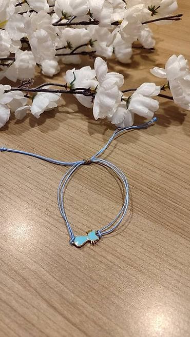 Narukvica sa podesivim koncem i privjeskom mačke - Ručno rađena at lalafo.rs — 2 Narukvica sa podesivim koncem i privjeskom mačke - Ručno rađena — 2