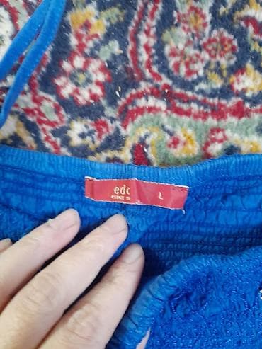 Plava letnja haljina na bretele – edc by Esprit L - Brend: edc by at lalafo.rs — 1 Plava letnja haljina na bretele – edc by Esprit L - Brend: edc by — 1