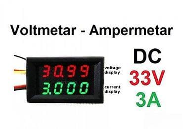 Measuring Tools & Instruments: Digitalni panel voltmetar/ampermetar (DC) - DvojnI LED displej: napon at lalafo.rs — 3 Measuring Tools & Instruments: Digitalni panel voltmetar/ampermetar (DC) - DvojnI LED displej: napon — 3