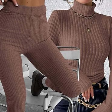 Ženski rebrasti komplet – rolka i helanke - Dvodijelni set od mekane na lalafo.rs — 8 Ženski rebrasti komplet – rolka i helanke - Dvodijelni set od mekane — 8