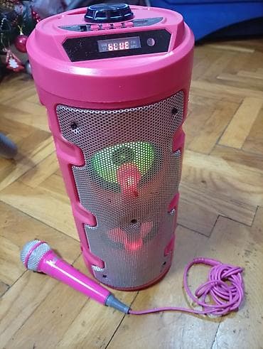 Bluetooth karaoke zvučnik sa mikrofonom – roze - Prenosni cilindrični na lalafo.rs — 8 Bluetooth karaoke zvučnik sa mikrofonom – roze - Prenosni cilindrični — 8
