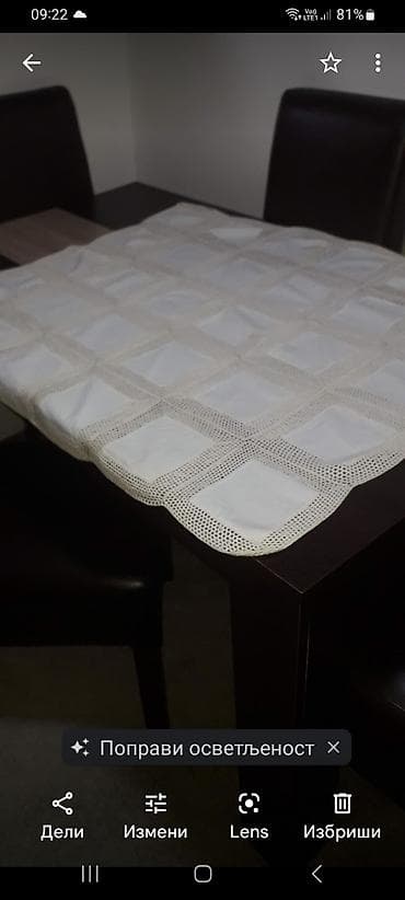 Ručni rad, kombinacija konac-platno, krem belo, dim 90x80 at lalafo.rs — 2 Ručni rad, kombinacija konac-platno, krem belo, dim 90x80 — 2