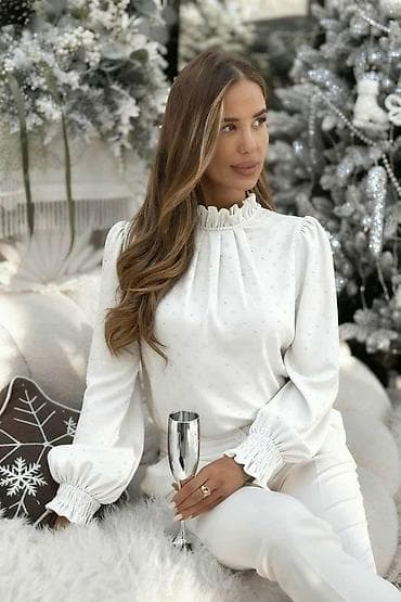 ✨Elegantna ženska bluza sa sitnim bisernim tačkicama. ✅Velicine uni na lalafo.rs — 1 ✨Elegantna ženska bluza sa sitnim bisernim tačkicama. ✅Velicine uni — 1