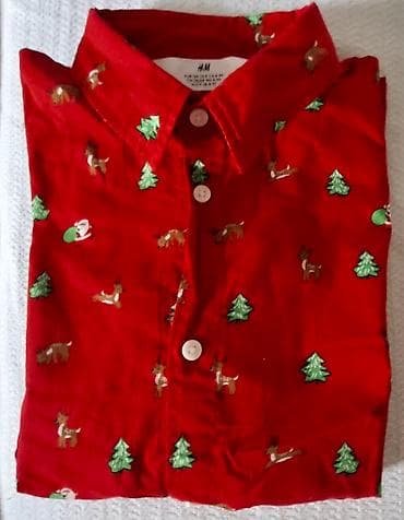 H&M košulja novogodišnji praznici Veličina 134 jedanput nošena na lalafo.rs — 4 H&M košulja novogodišnji praznici Veličina 134 jedanput nošena — 4