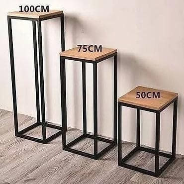 Set postolja/stočića industrijskog dizajna - Materijal: masivno drvo na lalafo.rs Set postolja/stočića industrijskog dizajna - Materijal: masivno drvo