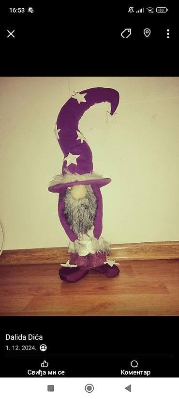 Dekorativni patuljak/gnom za praznike – ručni rad - Visoka na lalafo.rs — 2 Dekorativni patuljak/gnom za praznike – ručni rad - Visoka — 2