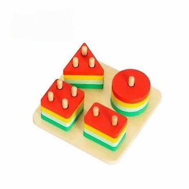 Drvena edukativna slagalica – sorter oblika i boja - Set na drvenoj na lalafo.rs Drvena edukativna slagalica – sorter oblika i boja - Set na drvenoj