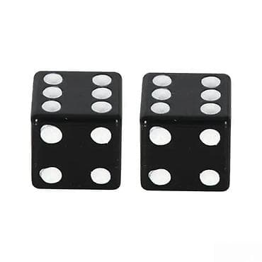 Creative & Educational Toys: Set od 2 klasične kockice za igre – crne sa belim tačkama. - at lalafo.rs — 1 Creative & Educational Toys: Set od 2 klasične kockice za igre – crne sa belim tačkama. - — 1