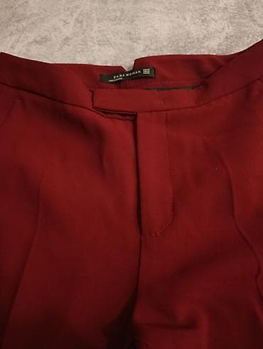 ZARA WOMAN pantalone – bordo/crvene boje - Model: elegantne ravne na lalafo.rs — 1 ZARA WOMAN pantalone – bordo/crvene boje - Model: elegantne ravne — 1