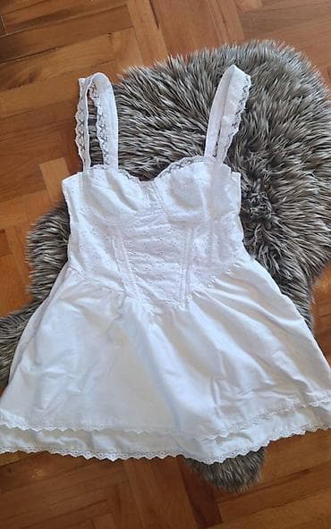 dve suknje po: Bershka bela letnja haljina na tregere - Model: mini/kratka haljina at lalafo.rs — 3 dve suknje po: Bershka bela letnja haljina na tregere - Model: mini/kratka haljina — 3