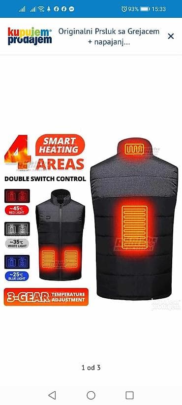 Prsluk sa grejačima Prsluk koji greje + power bank - cena power banka na lalafo.rs — 3 Prsluk sa grejačima Prsluk koji greje + power bank - cena power banka — 3