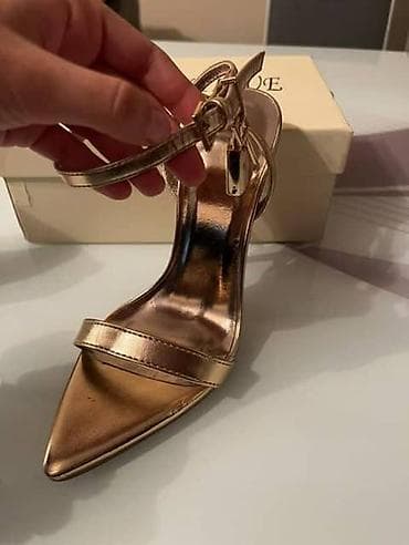 Zlatne sandale na visoku štiklu – Diamantique - Boja: metalik zlatna na lalafo.rs — 1 Zlatne sandale na visoku štiklu – Diamantique - Boja: metalik zlatna — 1