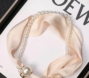 Elegantna ogrlica sa biserima magnet. - Dizajn: kombinacija satenske at lalafo.rs — 2 Elegantna ogrlica sa biserima magnet. - Dizajn: kombinacija satenske — 2