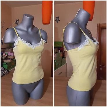 Ženski top na bretele Atlantic - Boja: svetložuta - Materijal: 82% na lalafo.rs — 3 Ženski top na bretele Atlantic - Boja: svetložuta - Materijal: 82% — 3