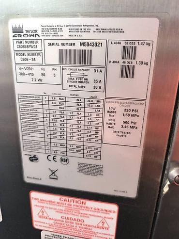 Taylor Crown sladoledna mašina Model: C606–58 Part Number: C60658FW01 na lalafo.rs — 3 Taylor Crown sladoledna mašina Model: C606–58 Part Number: C60658FW01 — 3
