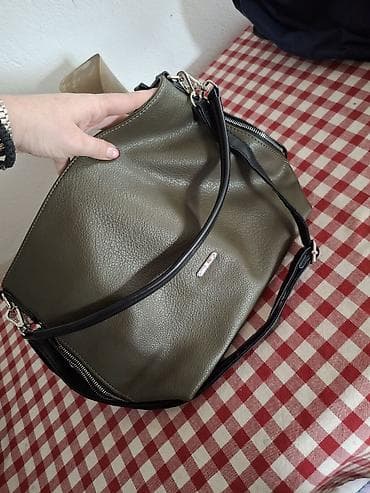 Other: Torba preko ramena – maslinasto zelena, sa šarenom prugastom postavom at lalafo.rs — 3 Other: Torba preko ramena – maslinasto zelena, sa šarenom prugastom postavom — 3