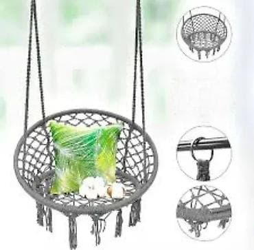 Viseća Gnezdo Ljuljaška za Dvorište, Baštu i Terasu - Siva Boja 🪶 Ova na lalafo.rs — 2 Viseća Gnezdo Ljuljaška za Dvorište, Baštu i Terasu - Siva Boja 🪶 Ova — 2