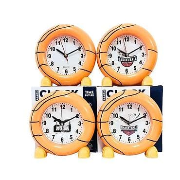 Stoni alarm sat u obliku košarkaške lopte - Dizajn: okruglo kućište na lalafo.rs Stoni alarm sat u obliku košarkaške lopte - Dizajn: okruglo kućište