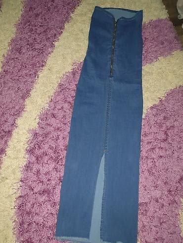 Uska ženska suknja od teksasa (plava) - Model: pencil/kroj uz telo na lalafo.rs — 2 Uska ženska suknja od teksasa (plava) - Model: pencil/kroj uz telo — 2