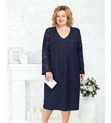 Elegantna midi čipkana haljina za punije dame L, XL, 2XL,3XL,4XL - na lalafo.rs — 5 Elegantna midi čipkana haljina za punije dame L, XL, 2XL,3XL,4XL - — 5