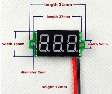 Mini digitalni DC voltmetar 0–30 V - Opseg merenja: 0.0–30.0 V DC - at lalafo.rs — 3 Mini digitalni DC voltmetar 0–30 V - Opseg merenja: 0.0–30.0 V DC - — 3