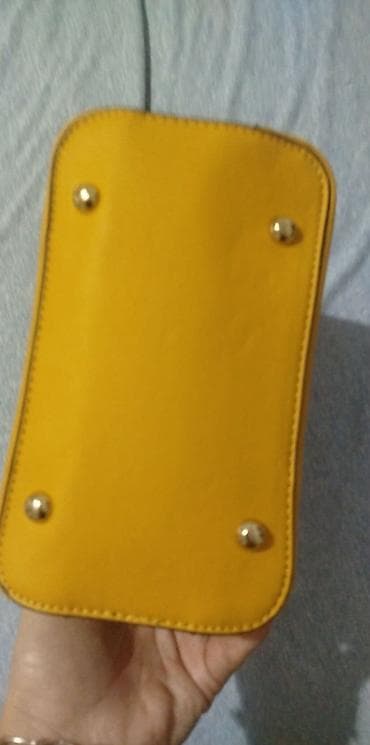 Ženska torba – žuta sa braon detaljima - Model: tote/kanta torba sa at lalafo.rs — 5 Ženska torba – žuta sa braon detaljima - Model: tote/kanta torba sa — 5