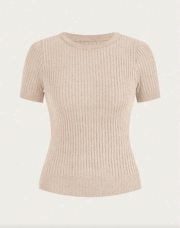 dve suknje po: Damski pleteni komplet u bež boji – top i suknja. - Materijal at lalafo.rs — 3 dve suknje po: Damski pleteni komplet u bež boji – top i suknja. - Materijal — 3