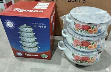 Set emajliranih šerpi Reoona – 5 delova - Komplet okruglih šerpi sa na lalafo.rs Set emajliranih šerpi Reoona – 5 delova - Komplet okruglih šerpi sa