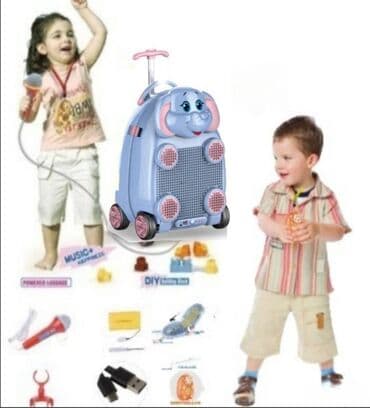 Muzičke igračke: Dečiji kofer sa zvucnikom i mikrofonom slon. dečiji kofer sa zvucnikom na lalafo.rs — 1 Muzičke igračke: Dečiji kofer sa zvucnikom i mikrofonom slon. dečiji kofer sa zvucnikom — 1