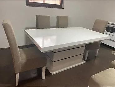 🍽️ Trpezarijski Sto i Stolice 9 – Elegancija i Kvalitet! 📌 Savršen na lalafo.rs 🍽️ Trpezarijski Sto i Stolice 9 – Elegancija i Kvalitet! 📌 Savršen