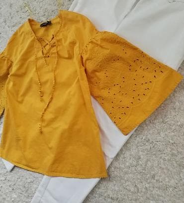 Primark boho vezena bluza u oker boji. Materijal 100% Coton ______ na lalafo.rs — 5 Primark boho vezena bluza u oker boji. Materijal 100% Coton ______ — 5