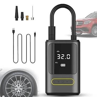 Clamps: Prenosiva bežična mini pumpa/kompresor za gume (AT1-8466) - at lalafo.rs — 2 Clamps: Prenosiva bežična mini pumpa/kompresor za gume (AT1-8466) - — 2