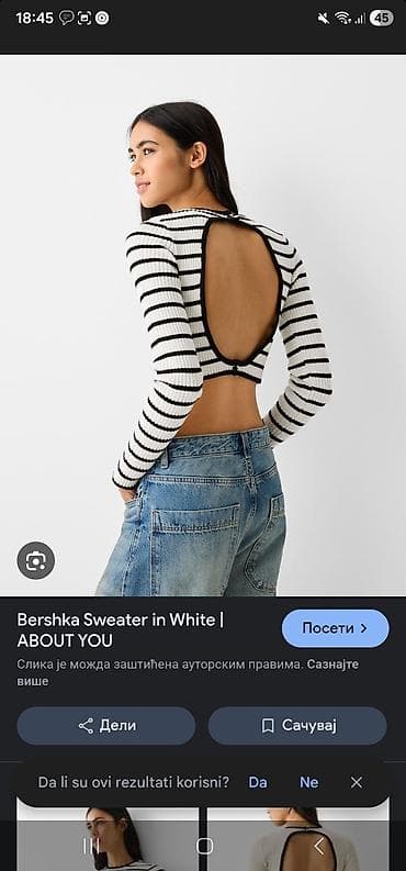 zenske broj: Bershka ženski kratki džemper (crop) – prugasti - Boja: bela sa crnim at lalafo.rs — 2 zenske broj: Bershka ženski kratki džemper (crop) – prugasti - Boja: bela sa crnim — 2