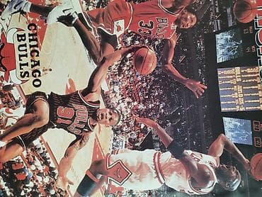 Ostalo: Poster Chicago Bulls, original, iz 1996 godine,starline na lalafo.rs — 4 Ostalo: Poster Chicago Bulls, original, iz 1996 godine,starline — 4