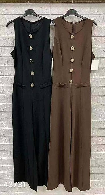 Ženski elegantni kombinezon bez rukava - Model sa širokim nogavicama na lalafo.rs — 3 Ženski elegantni kombinezon bez rukava - Model sa širokim nogavicama — 3