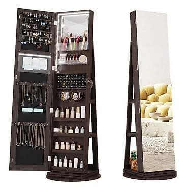 Rotacioni ormar za nakit i šminku sa ogledalom u punoj visini - 2-u-1 na lalafo.rs — 10 Rotacioni ormar za nakit i šminku sa ogledalom u punoj visini - 2-u-1 — 10