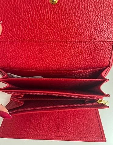 Mona kožni ženski novčanik – crveni - Materijal: prirodna, zrnasto at lalafo.rs — 3 Mona kožni ženski novčanik – crveni - Materijal: prirodna, zrnasto — 3