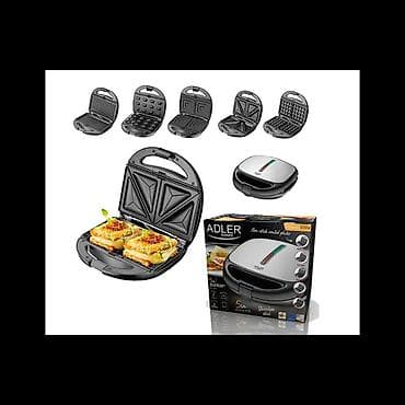 Pekac 5u1 - sendvic, gril, orascici, waffle AD3040 Multifunkcionalni na lalafo.rs — 1 Pekac 5u1 - sendvic, gril, orascici, waffle AD3040 Multifunkcionalni — 1
